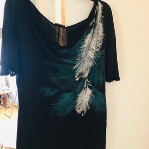 Wet Seal blouse black/Teal